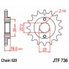 Pignon JT SPROCKETS acier standard 736 - 520 2