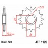 Pignon JT SPROCKETS acier standard 1126 - 520 2