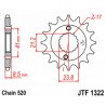 Pignon JT SPROCKETS acier standard 1322 - 520 2