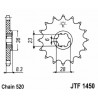 Pignon JT SPROCKETS acier standard 1450 - 520 2