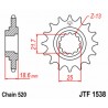 Pignon JT SPROCKETS acier standard 1538 - 520 2