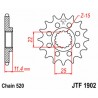 Pignon JT SPROCKETS acier standard 1902 - 520 2