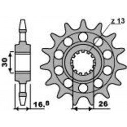 Pignon PBR Racing acier standard 347M - 520