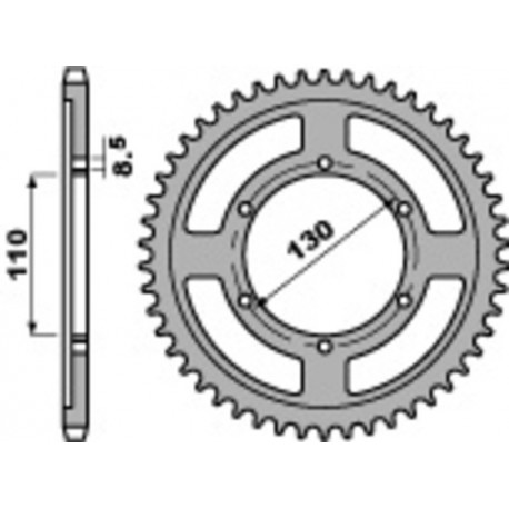 Couronne PBR acier standard 4372 - 428