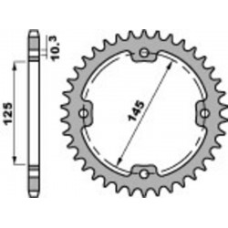 Couronne PBR acier standard 4588 - 520