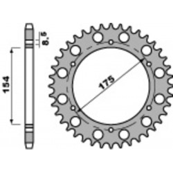 Couronne PBR acier standard 258 - 530
