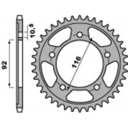 Couronne PBR acier standard 4542 - 530