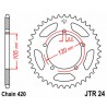 Couronne JT SPROCKETS acier standard 24 - 420 1