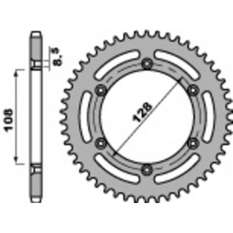 Couronne PBR aluminium Ultra-Light 4488 - 525