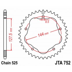 Couronne JT SPROCKETS aluminium Ultra-Light 752 - 525