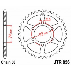Couronne JT SPROCKETS acier standard 856 - 530