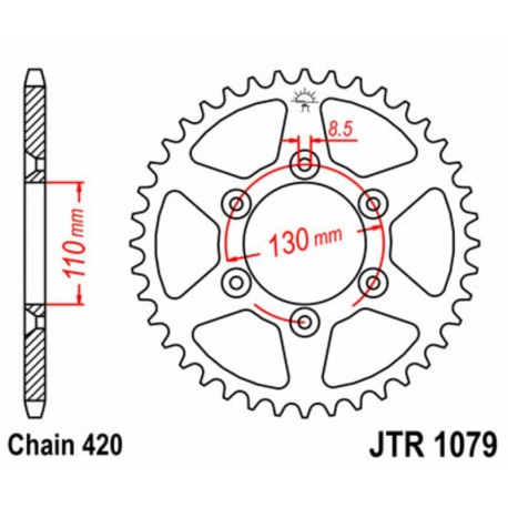 Couronne JT SPROCKETS acier standard 1079 - 420