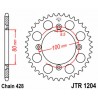 Couronne JT SPROCKETS acier standard 1204 - 428 0