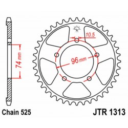 Couronne JT SPROCKETS acier standard 1313 - 525