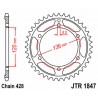 Couronne JT SPROCKETS acier standard 1847 - 428 1