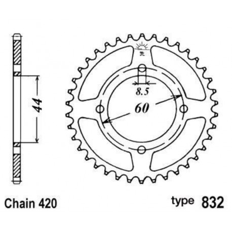 Couronne B1 acier standard - 420
