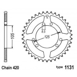 Couronne B1 acier standard - 420