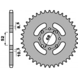 Couronne PBR acier standard 802 - 428