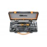 Coffret avec plateau thermoformé rigide BETA 1 cliquet avec 16 douilles 6 pans 3/8'' + 5 accessoires 0