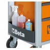 Servante mobile d'atelier à sept tiroirs BETA orange 7