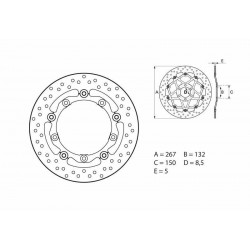 Disque de frein BREMBO Oro flottant 78B40817