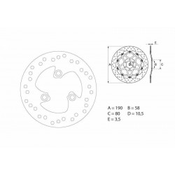 Disque de frein BREMBO Oro rond fixe