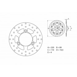 Disque de frein BREMBO Oro fixe 68B40729