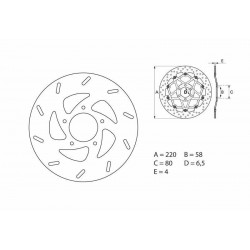Disque de frein BREMBO Oro rond fixe 68B40730