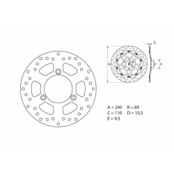 Disque de frein BREMBO Oro fixe 68B40770