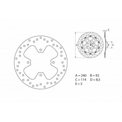 Disque de frein BREMBO Oro fixe 68B40778