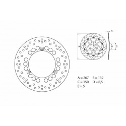 Disque de frein BREMBO Oro fixe 68B407C4