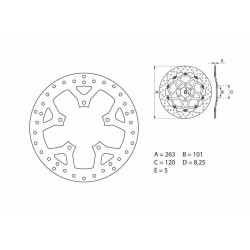 Disque de frein BREMBO Oro fixe 68B407D9