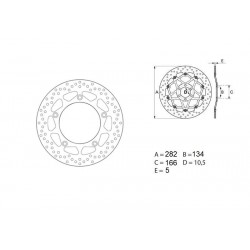 Disque de frein BREMBO Oro fixe 68B407F8