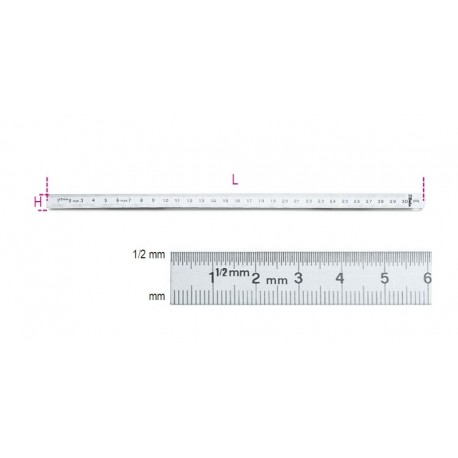 Réglet flexible BETA 300mm acier inoxydable