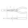Pince à becs plats longs striés BETA taille 200 branches gainées confort bi-matières 2