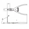 Pince pour circlips extérieurs à becs coudés à 90° BETA taille 175 2