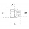 Douille 6 pans 3/4" BETA - 38mm 2