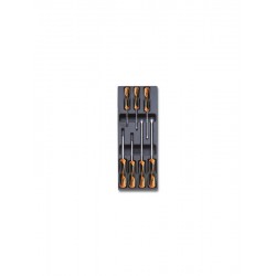 Plateau thermoformé rigide BETA avec composition de tournevis plat + cruciforme