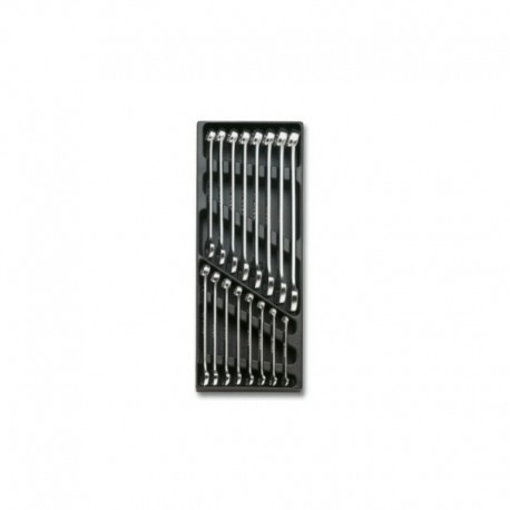 Plateau thermoformé rigide avec clés mixtes BETA T05 - 16 clés