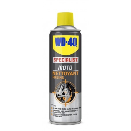 Nettoyant freins WD 40 Specialist Moto Elimine huile, graisse, saleté et liquide de frein