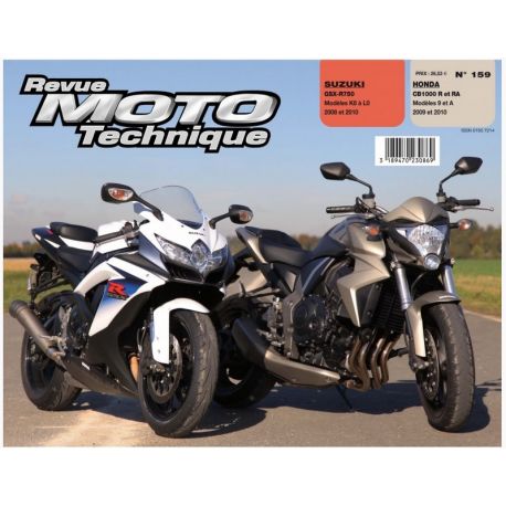 REVUE MOTO TECHNIQUE ETAI HONDA CB1000R 2008-2016 et SUZUKI GSXR 750 2008-2010
