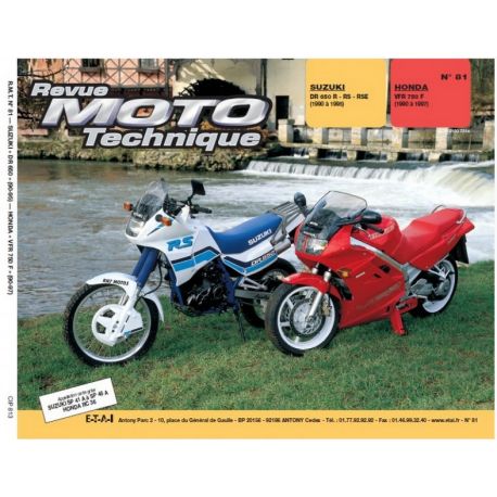 REVUE MOTO TECHNIQUE HONDA VFR750F 1990-1997 et SUZUKI DR650R-RS-RSE 1990-1995