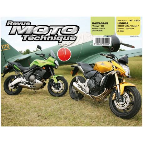 REVUE MOTO TECHNIQUE HONDA CB600F/FA 2007-2008 et KAWASAKI 650 VERSYS 2007-2008