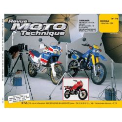 REVUE MOTO TECHNIQUE HONDA XRV650 1988 et YAMAHA TZR125 1987-1992 / DT125R 1988-1992 / TDR125 1990-1992 / DT200R 1989-1994