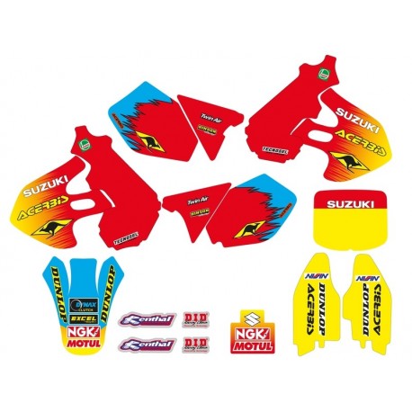 Kit déco moto cross TECNOSEL Team SUZUKI OEM 1999 RM 125 RM 250