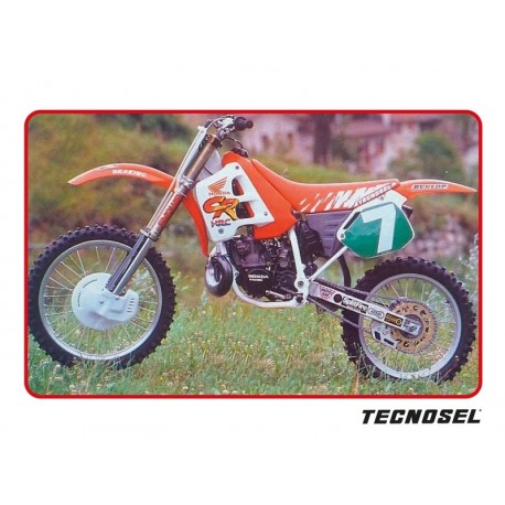 Kit déco complet avec housse de selle TECNOSEL Team Honda 1991 HONDA CR 125 R 250