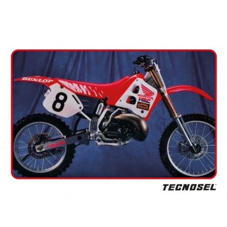 Kit déco complet avec housse de selle TECNOSEL Team Honda USA 1991 HONDA CR 125 CR 250