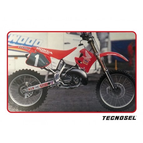 Kit déco complet avec housse de selle TECNOSEL Team Honda 1992 HONDA CR 125 R 250