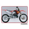 Kit déco complet avec housse de selle TECNOSEL Team Honda 1998 HONDA CR 125 CR 250 1