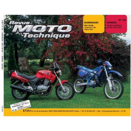 REVUE MOTO TECHNIQUE KAWASAKI KDX125SR 1990-2001 et HONDA CB500/S 1994-2001